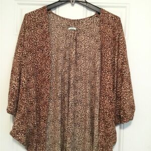 Leopard Print Open Front Komono